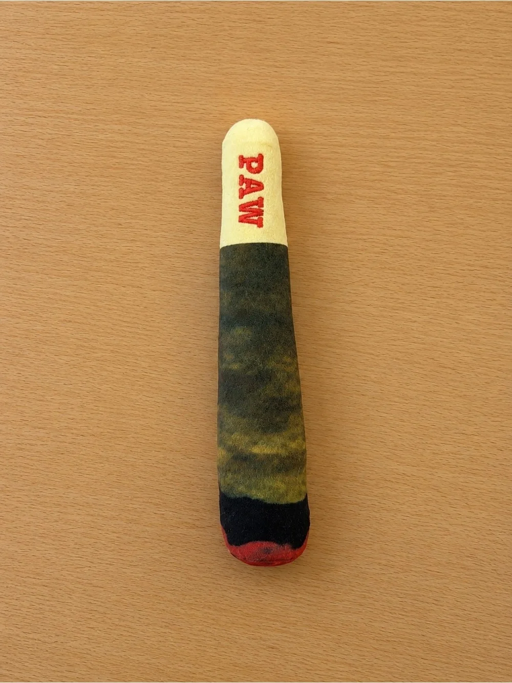 PAW Plush Dog Toy Stick in Yellow, Black, Red